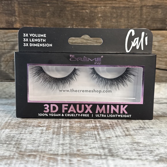 En Creme Other - The Creme Shop Cali 3D Faux Mink False Lashes 3X Volume Length NIB